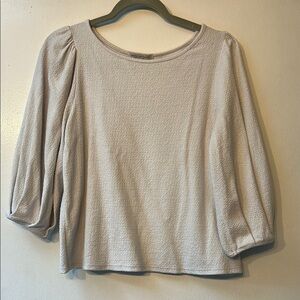 Green Envelope white Textured Blouse